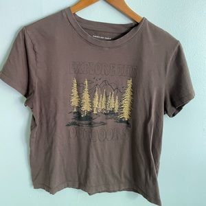 AE explore the outdoors crop t-shirt
